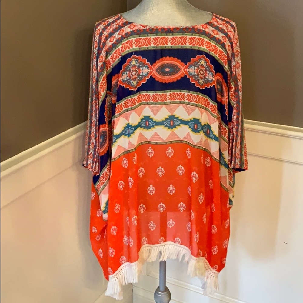 Karlie Poncho. Size M/L. Beautiful Pattern. - image 2